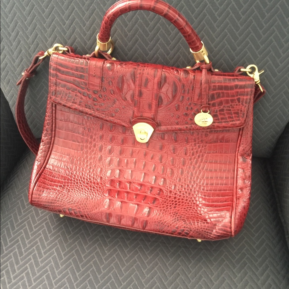 Brahmin handbag deep red